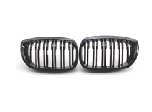 E46 DOUBLE LINE 2 DOORS GRILLE GLOSS BLACK