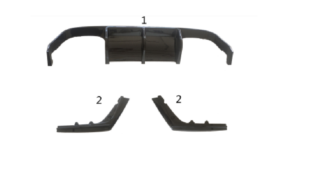 F80 REAR DIFFUSER WITHOUT LED GLOSS BLACK