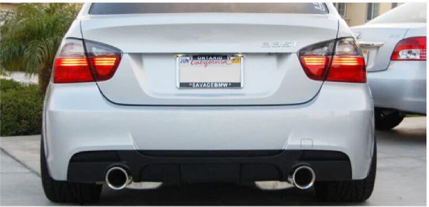 E90 MP REAR DIFFUSER 0-0 WITH LED GLOSS BLACK