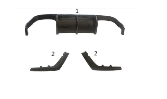 F80 REAR DIFFUSER WITHOUT LED GLOSS BLACK
