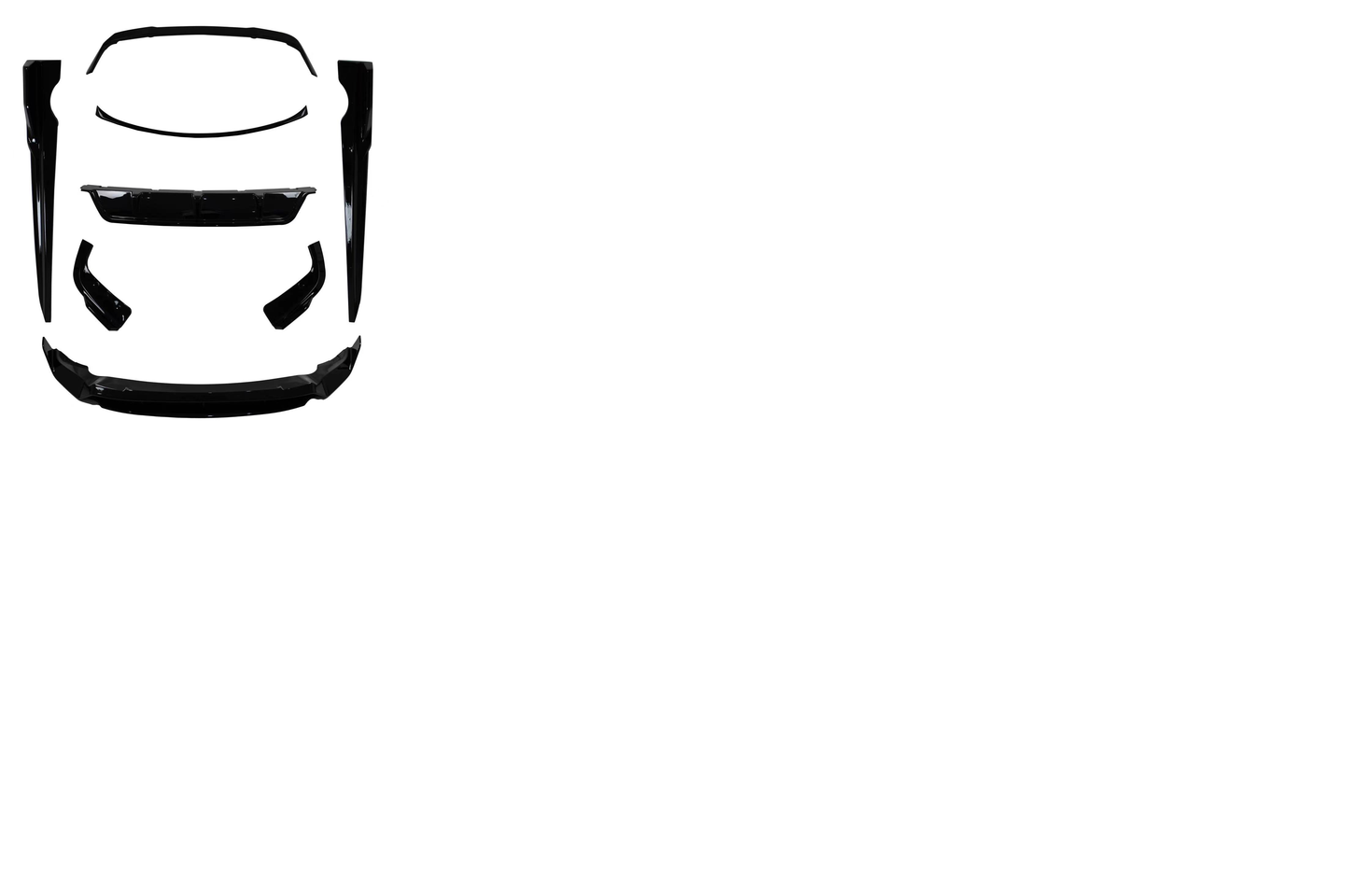 G05 LCI BK BODY KIT 23+ WITH SMALL STYLE ROOF SPOILER GLOSS BLACK